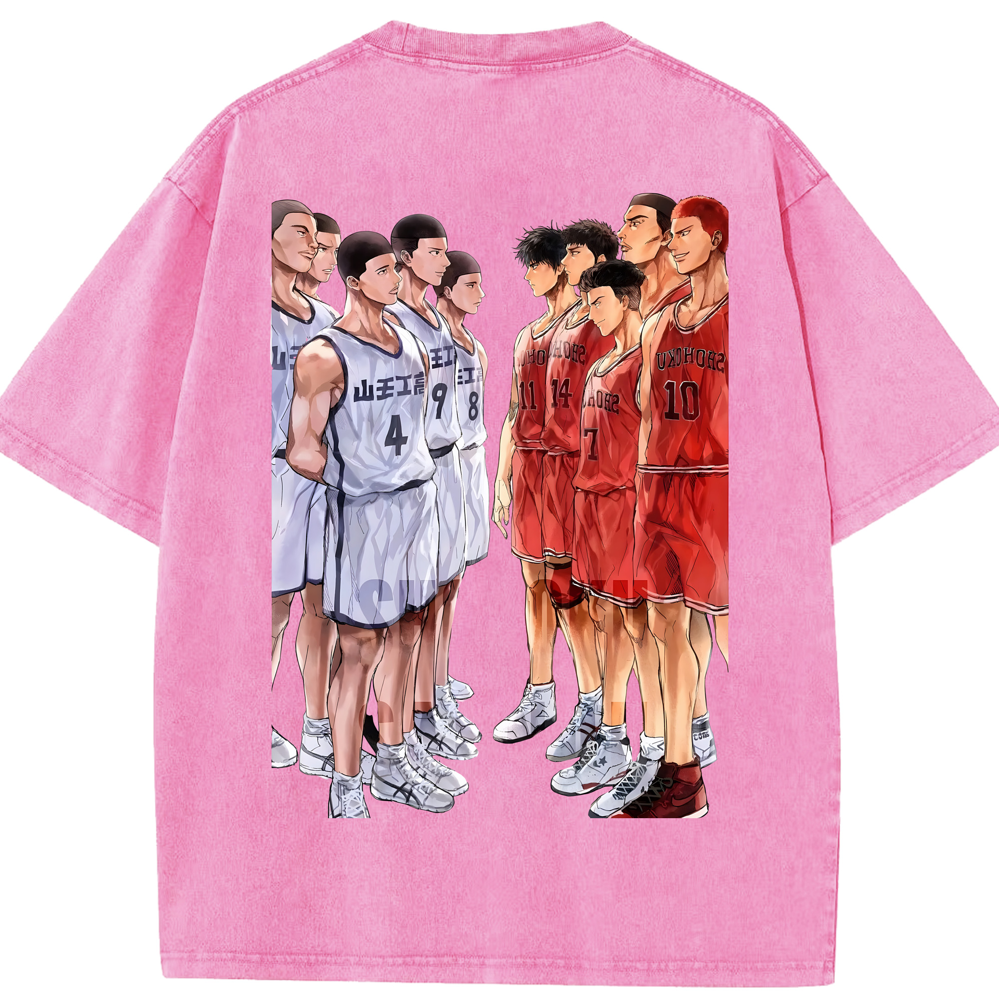 （画像用） SLAM DUNK／スラムダンク 綿100% ヴィンテージ風 半袖Tシャツ（背面プリント）